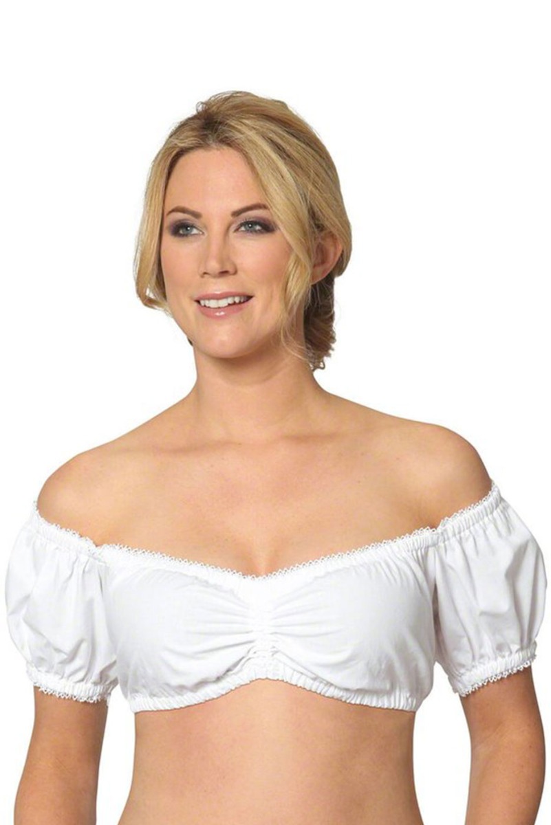 Dirndlbluse D225 in weiß