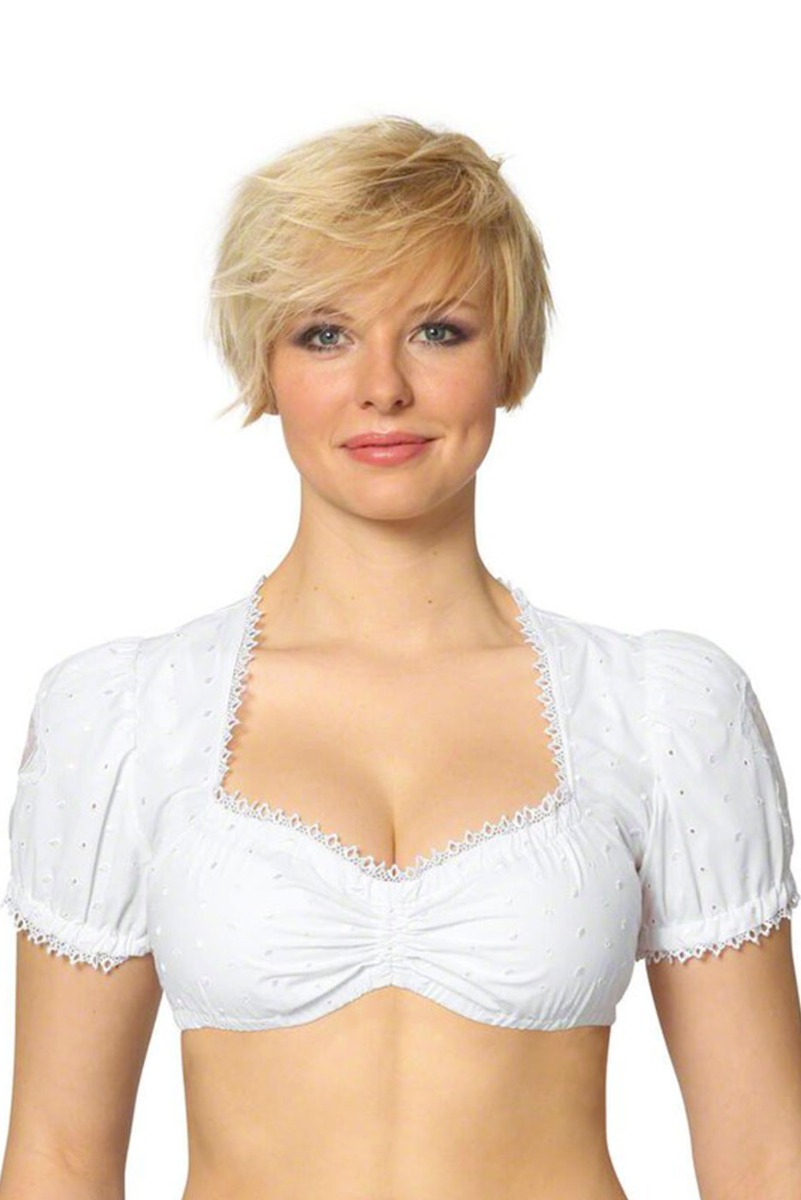 Dirndlbluse D325 in weiß