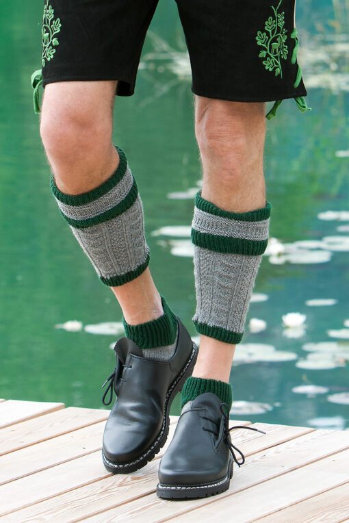 Alternative view of Loferl Wadenstrümpfe in hellgrau/grün