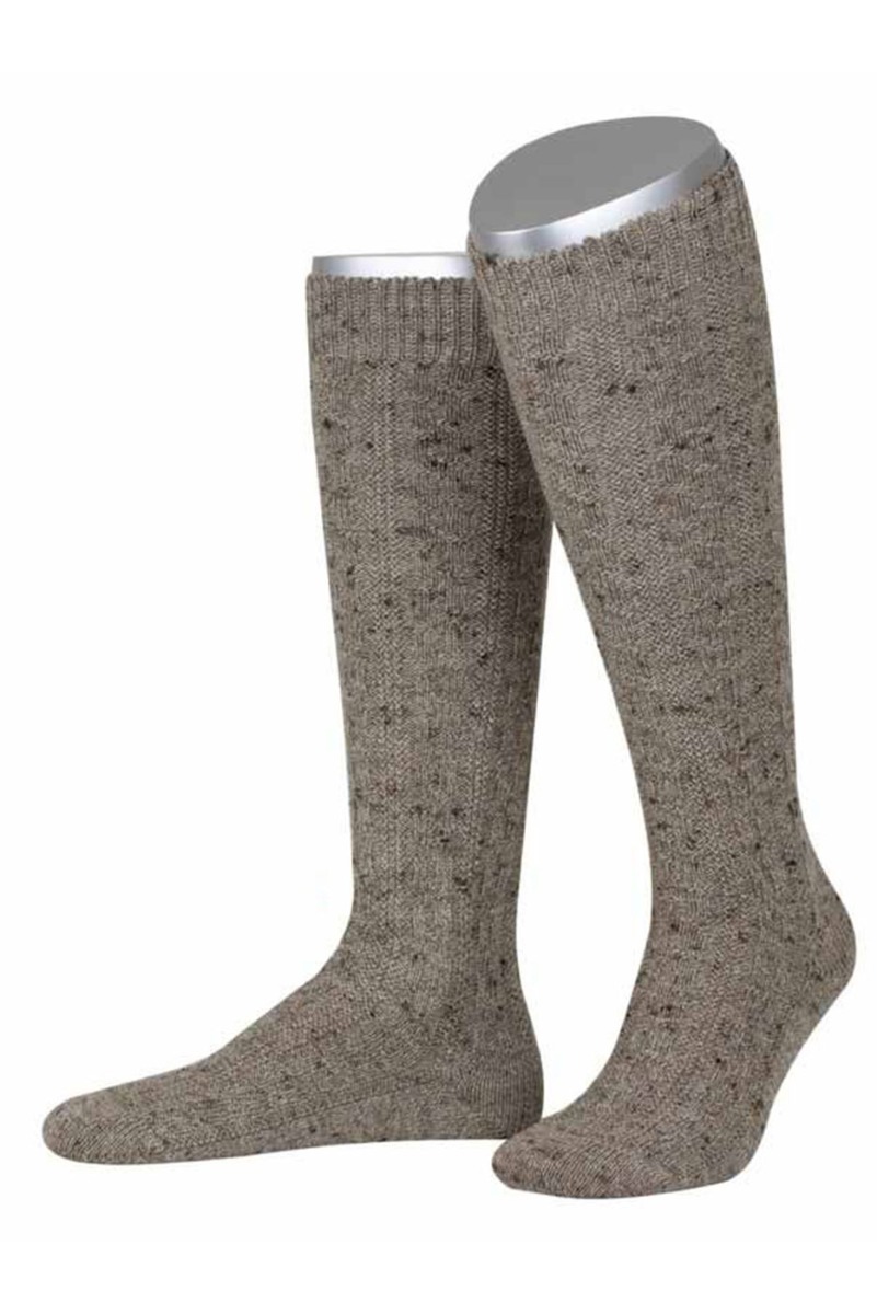 Kniebund-Strümpfe Helmut in braun meliert
