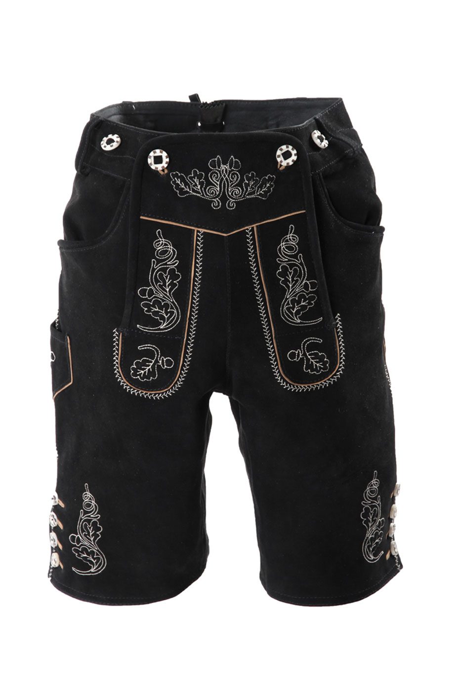 Kurze Lederhose Franz in schwarz