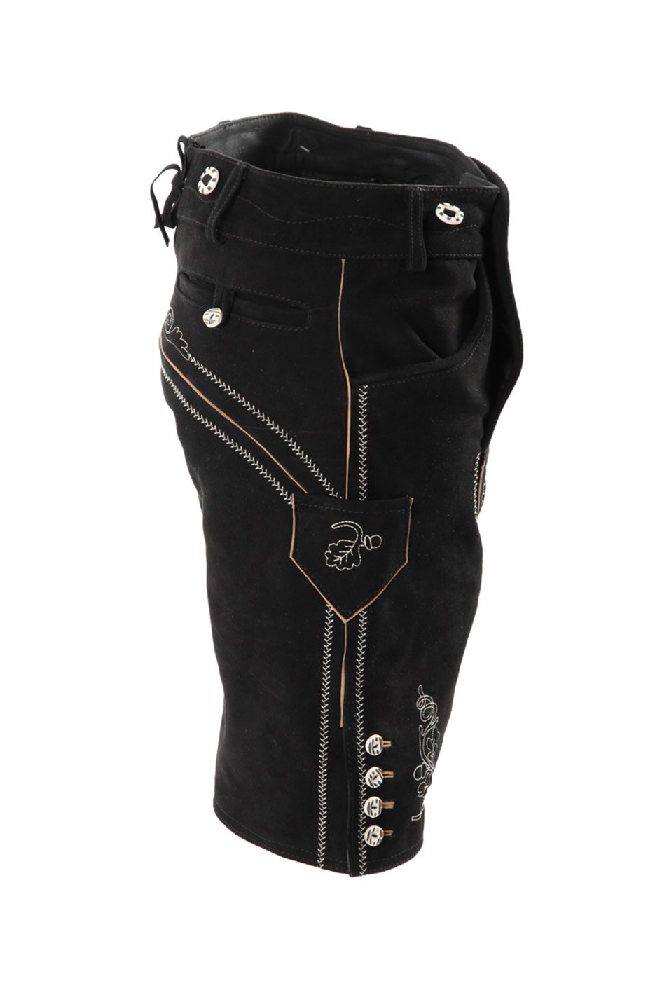 Alternative view of Kurze Lederhose Franz in schwarz