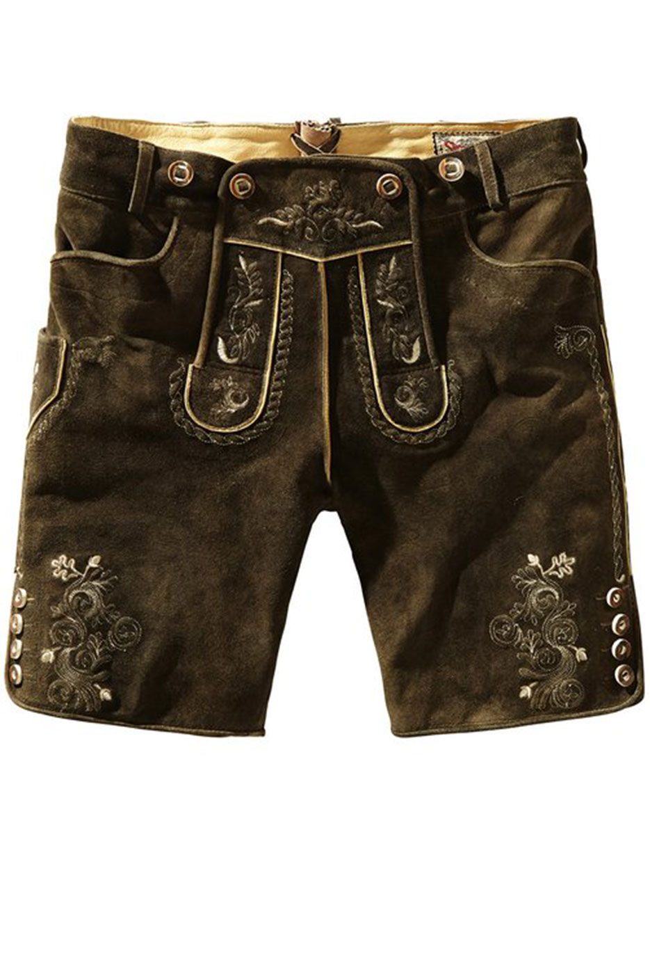 Kurze Lederhose Hartl in dunkelbraun