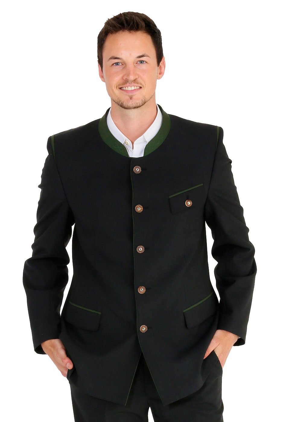 Trachtenjanker Alois in anthrazit – Bild 4