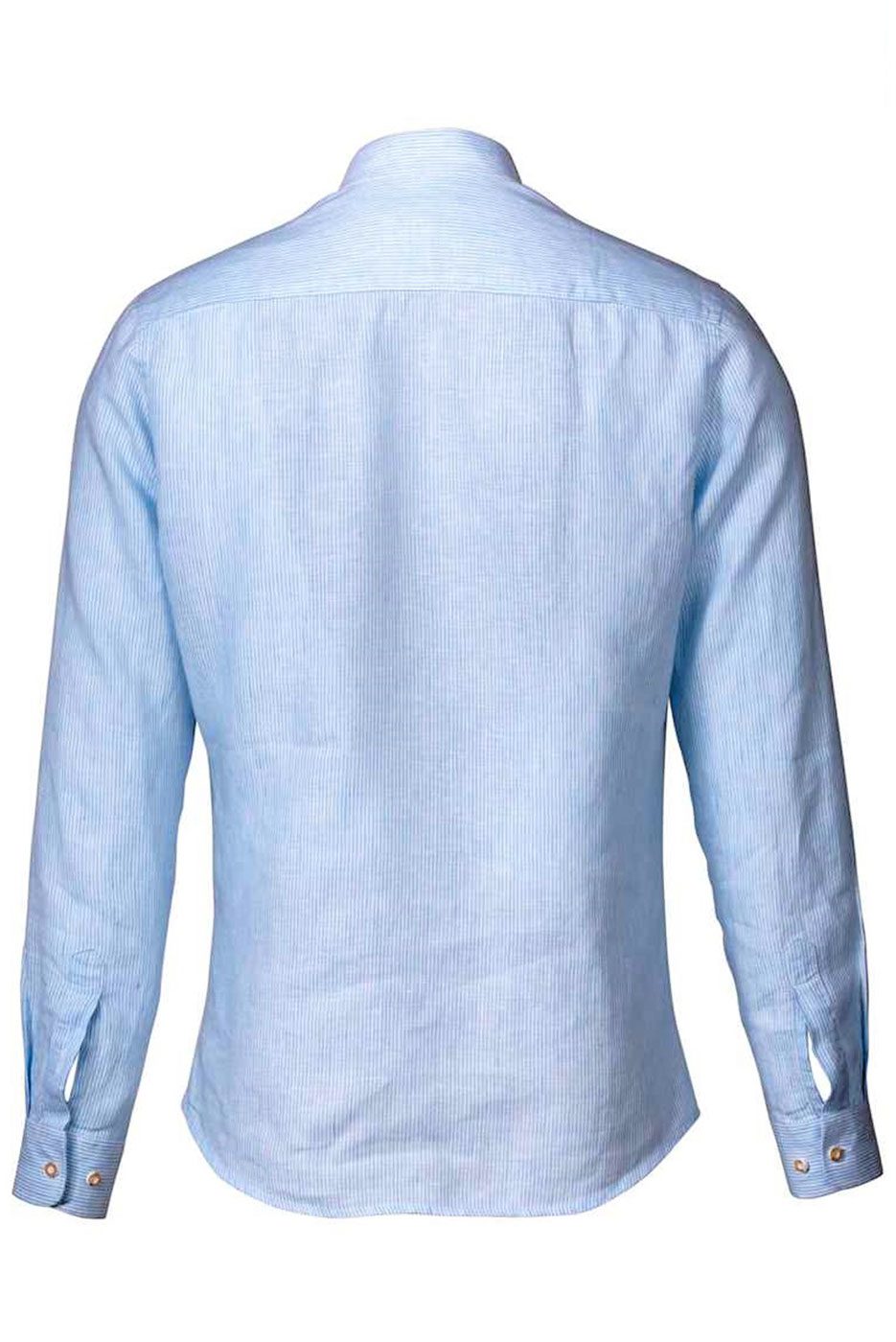 Alternative view of Slimfit – Leinenhemd gestreift in hellblau