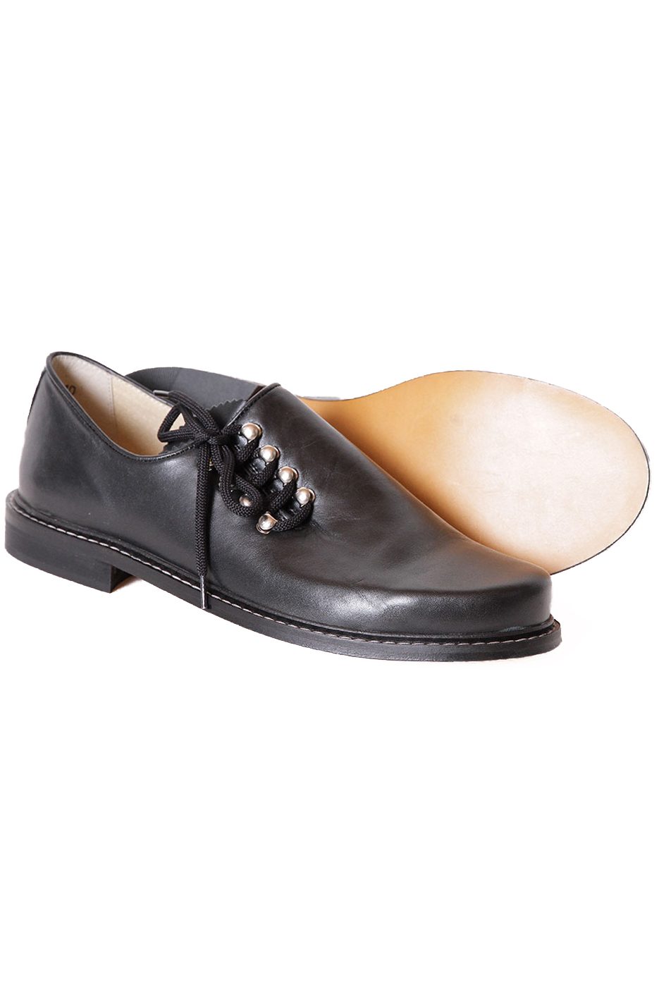 Haferlschuh 1514L mit Ledersohle in schwarz