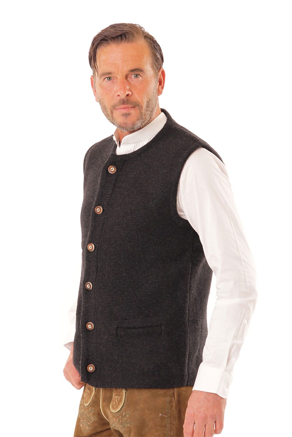 Alternative view of Trachten-Strickweste Jonas in anthrazit