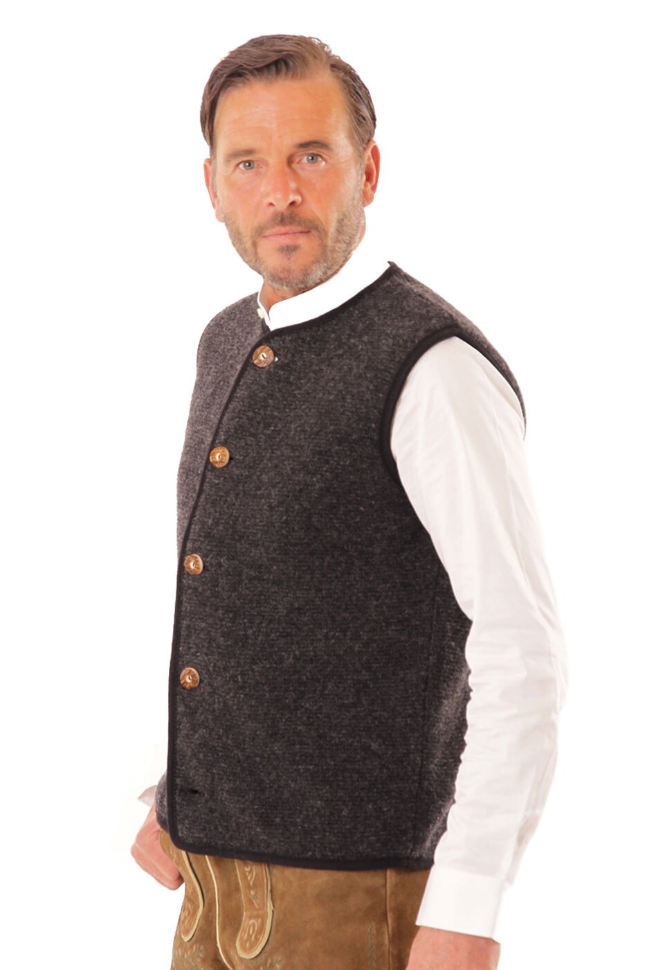 Alternative view of Trachten-Strickweste in anthrazit