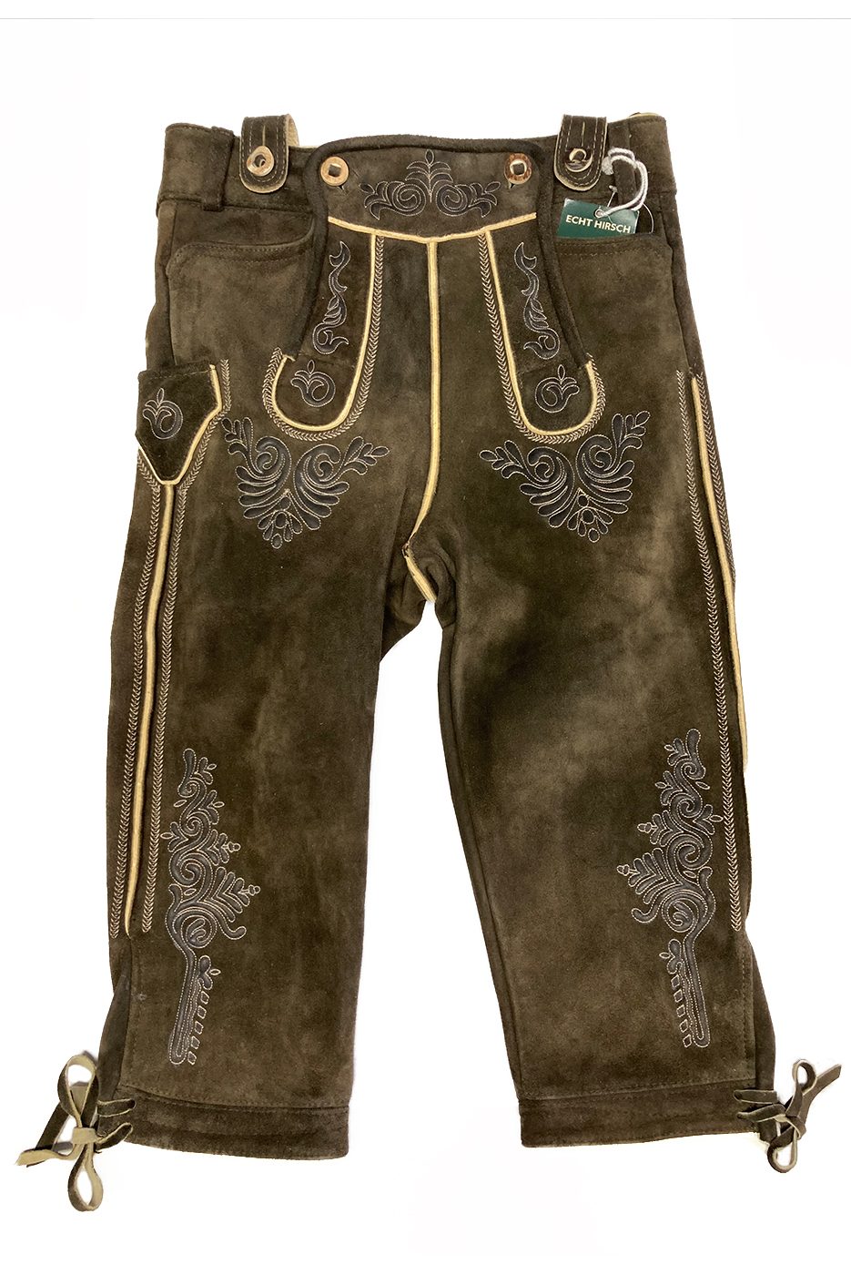 Hirsch - Bundlederhose Wastl in dunkelbraun