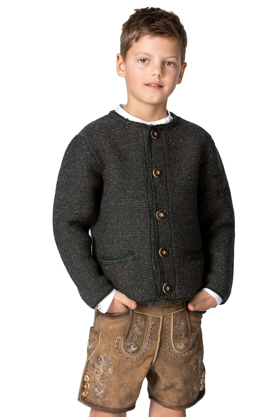 Trachten - Strickjacke Malo in anthrazit
