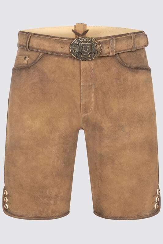 Lederhose Lorenzo mit Gürtel