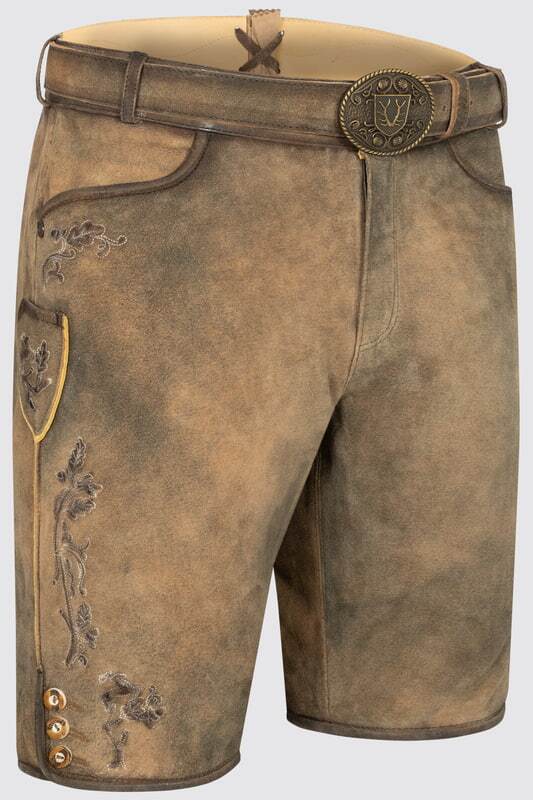 Alternative view of Lederhose Paulo mit Gürtel