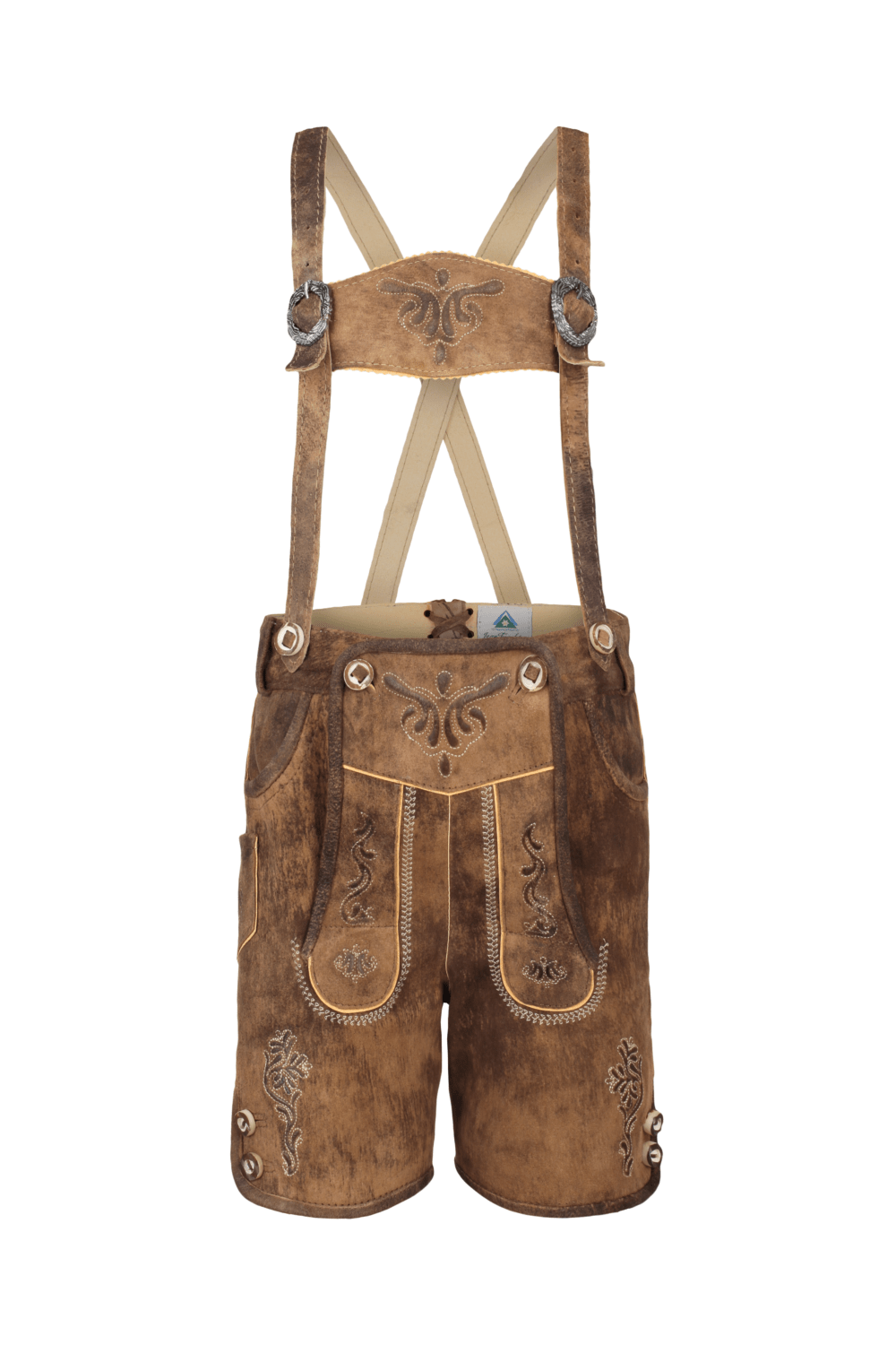 Kurze Kinderlederhose Xaver in eiche
