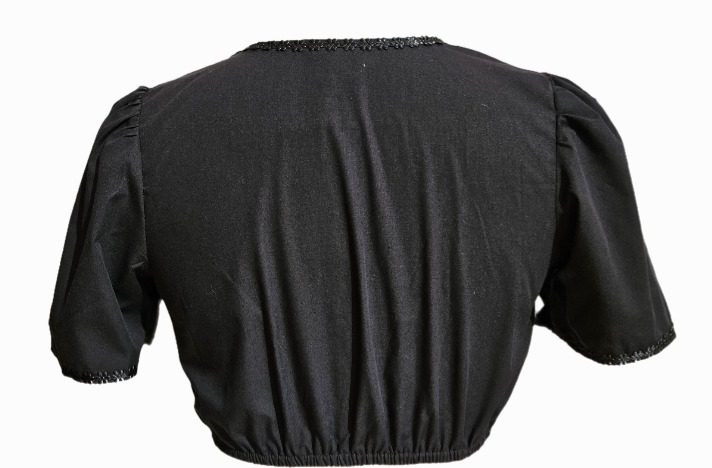 Alternative view of Dirndlbluse 0752 in schwarz