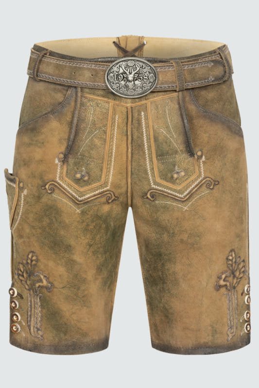 Lederhose Milo mit Gürtel