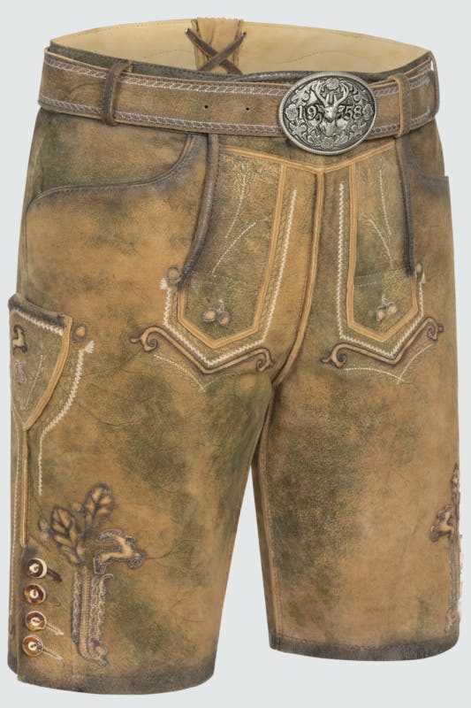 Alternative view of Lederhose Milo mit Gürtel