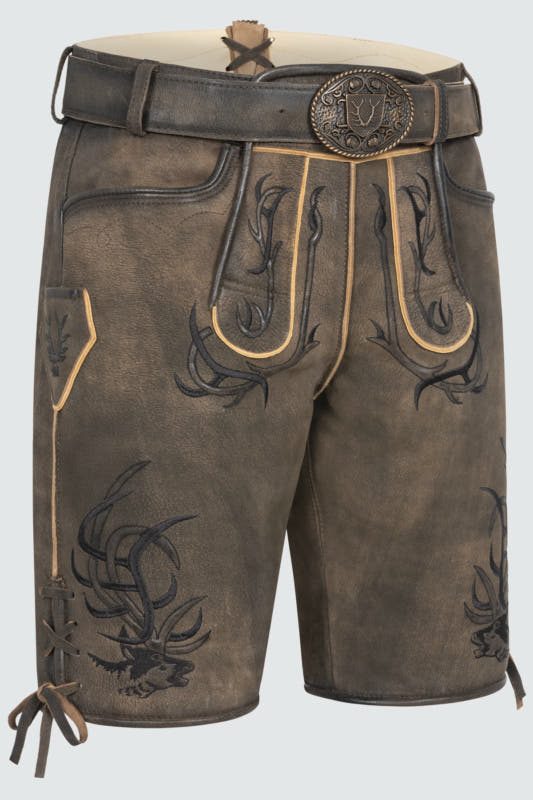 Alternative view of Lederhose Nikas mit Gürtel