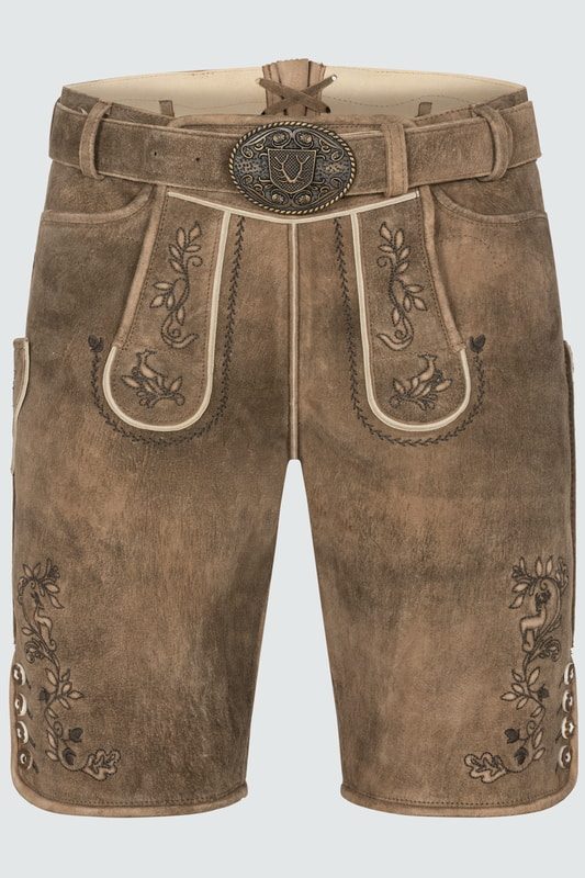 Lederhose Corentin mit Gürtel