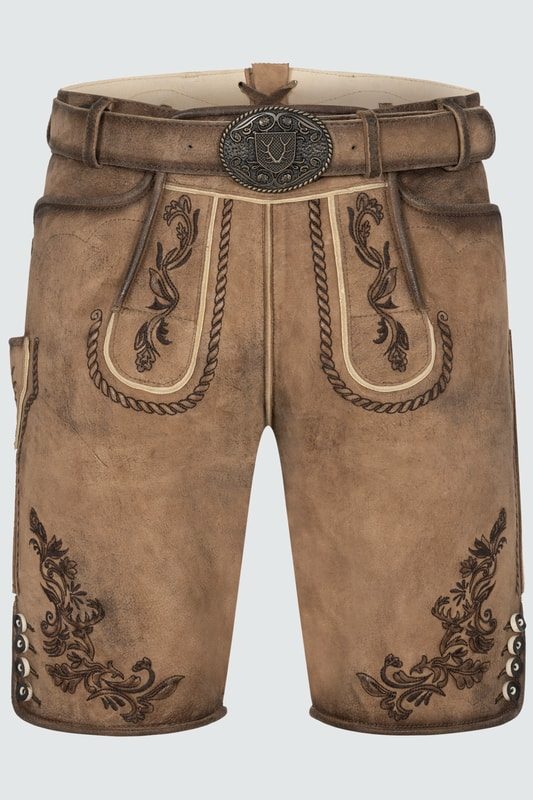 Lederhose Devian mit Gürtel