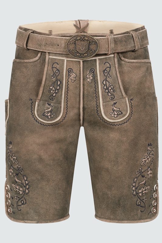 Lederhose Gildo mit Gürtel