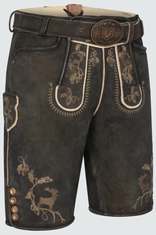Alternative view of Lederhose Nero mit Gürtel