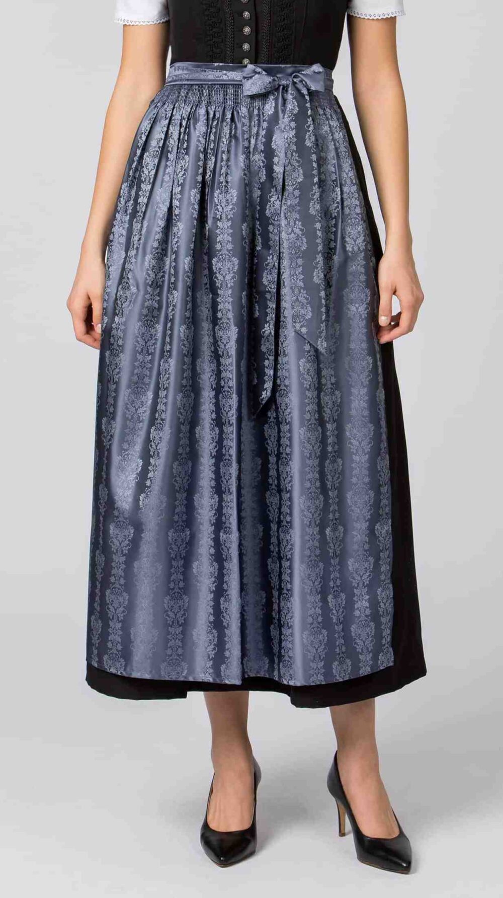 Alternative view of Dirndlschürze Jacquard in rauchblau