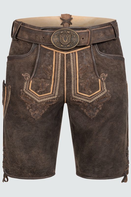 Lederhose Roger mit Gürtel