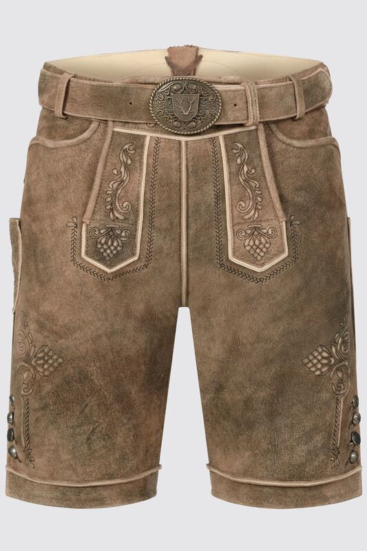 Lederhose Jakobus mit Gürtel