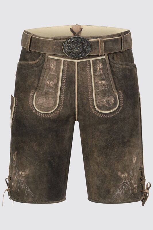 Lederhose Deniz mit Gürtel