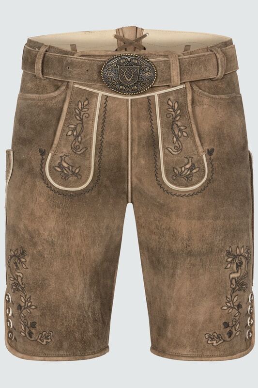 Lederhose Corentin mit Gürtel