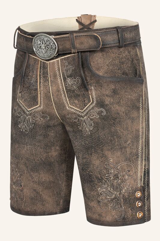 Lederhose Arijus mit Gürtel – Bild 4