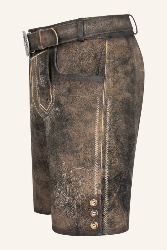 Lederhose Arijus mit Gürtel – Bild 5