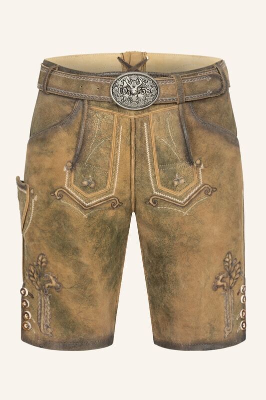 Lederhose Milo mit Gürtel
