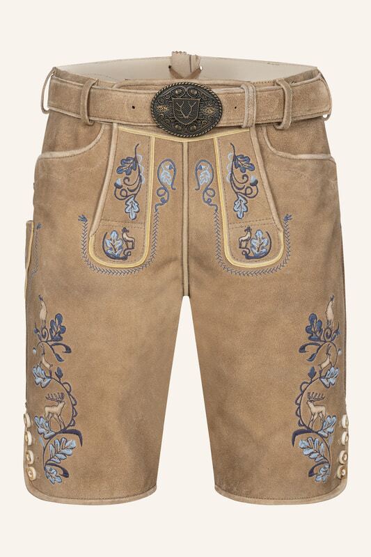 Lederhose Demian mit Gürtel