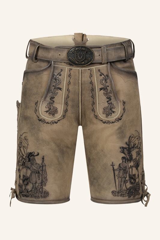 Lederhose Giuliano mit Gürtel