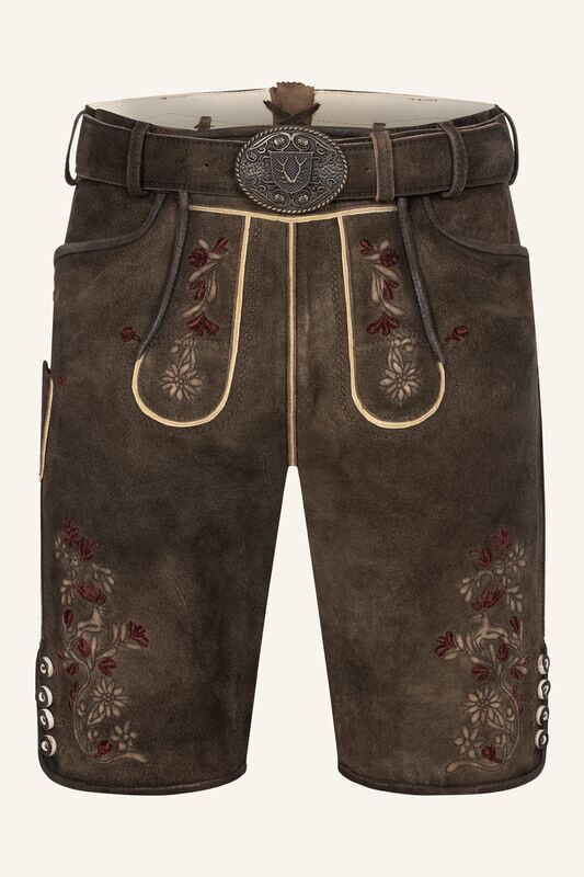 Lederhose Olivier mit Gürtel