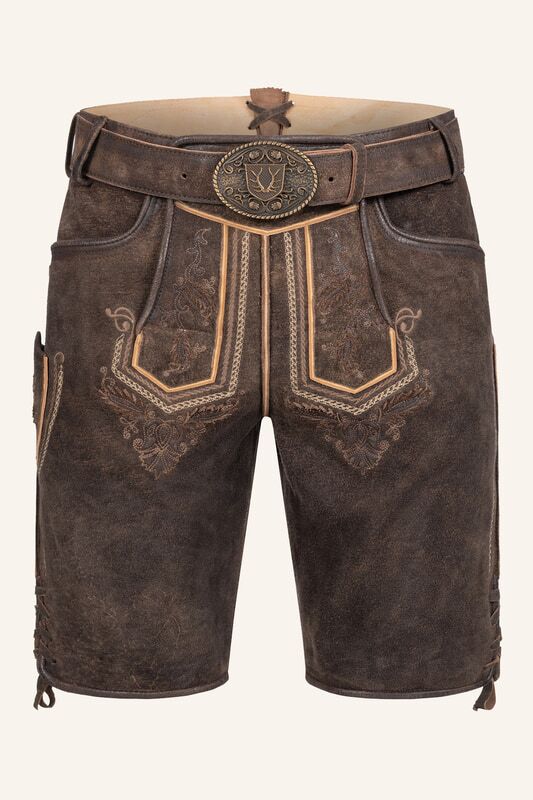 Lederhose Roger mit Gürtel