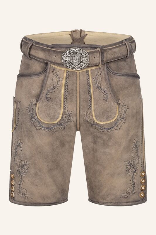 Lederhose Brandon mit Gürtel