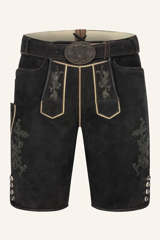 Lederhose Caelius mit Gürtel
