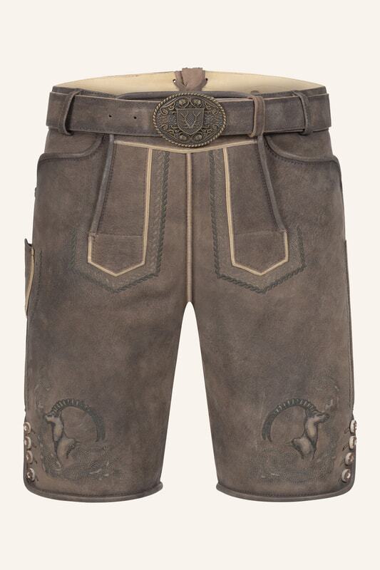 Lederhose Ilian mit Gürtel