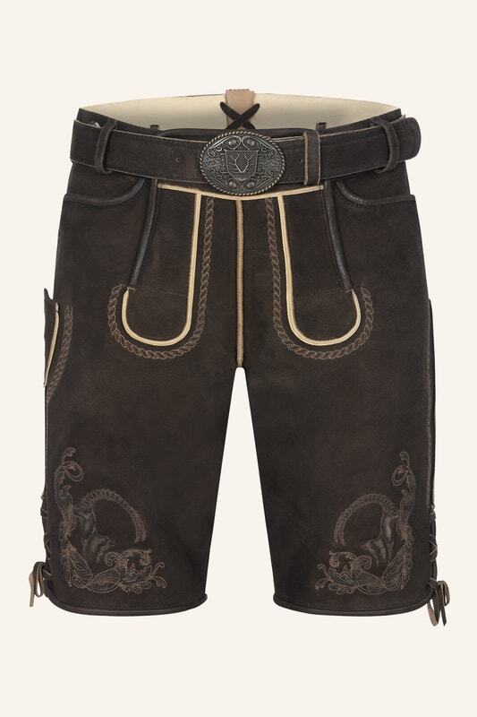 Lederhose Balian mit Gürtel