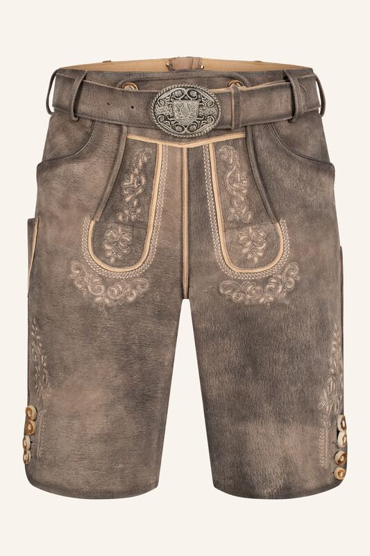 Lederhose Mailo mit Gürtel