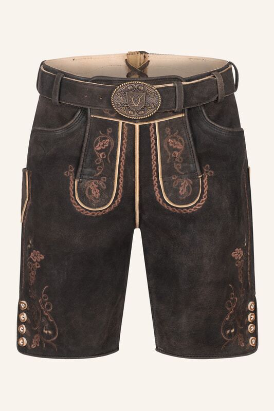 Lederhose Terence mit Gürtel
