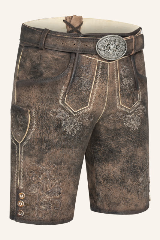 Alternative view of Lederhose Arijus mit Gürtel