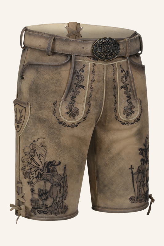 Alternative view of Lederhose Giuliano mit Gürtel