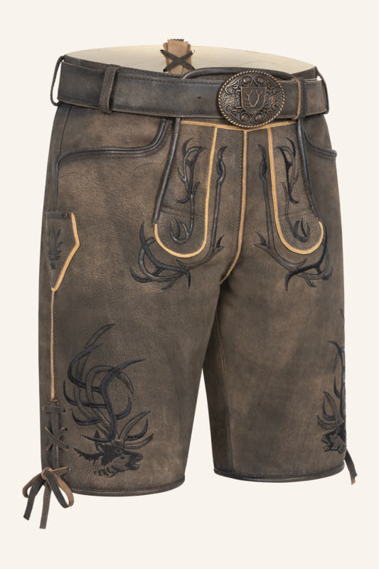 Alternative view of Lederhose Nikas mit Gürtel