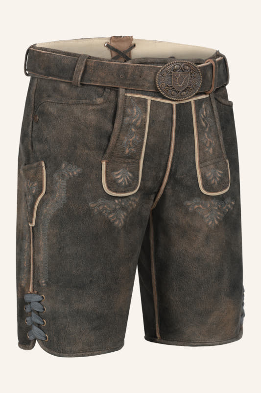 Alternative view of Lederhose Curtis mit Gürtel