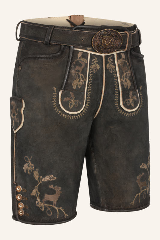 Alternative view of Lederhose Nero mit Gürtel