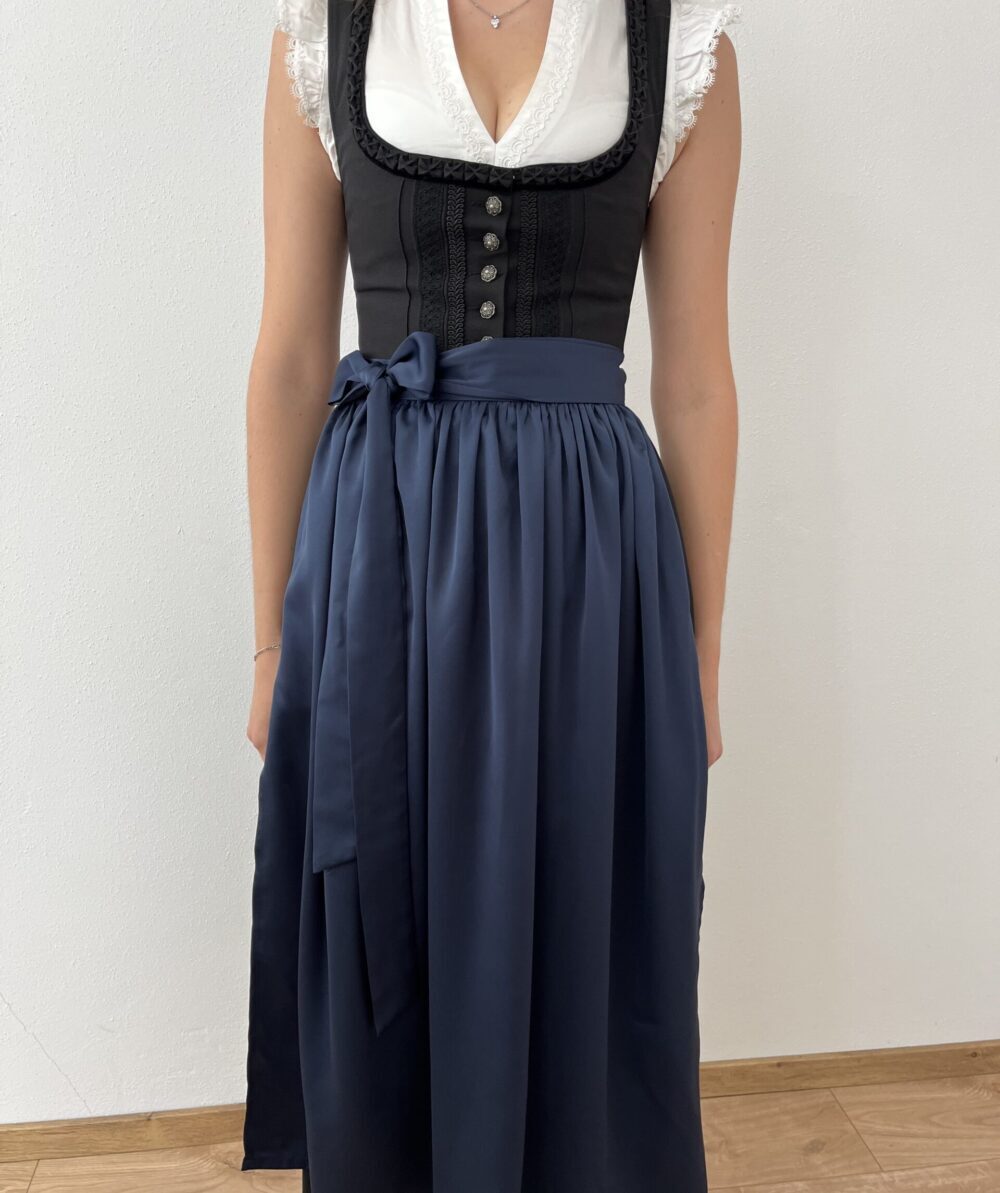 Dirndlschürze Satin 90cm navy