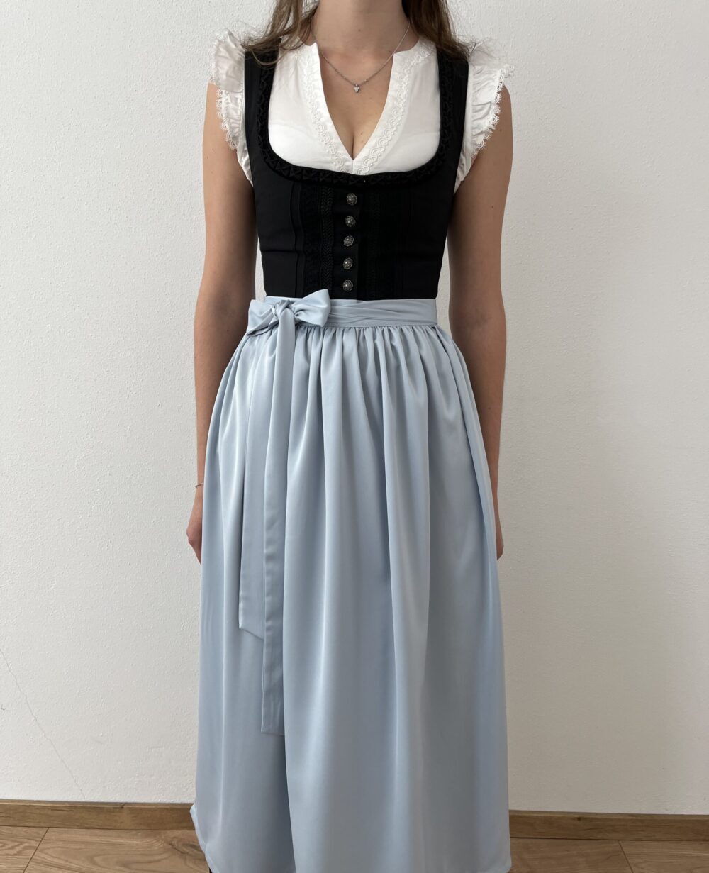 Dirndlschürze Satin 90cm hellblau